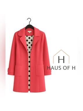 Anthropologie Vibrant Pink Trench Coat size